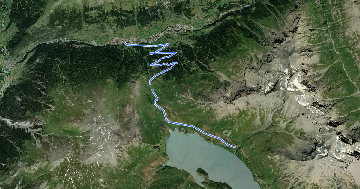 Маршрут Lac du Mont Cenis на спутниковом снимке