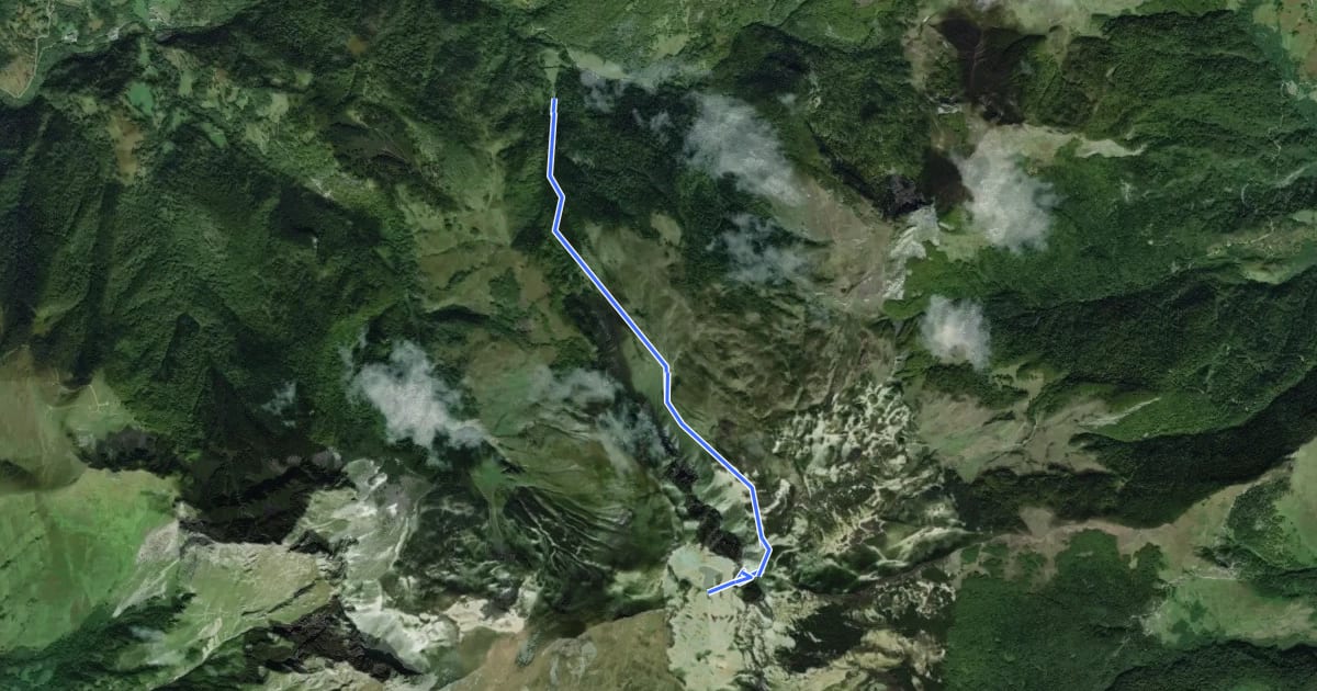 Маршрут Lac du Montagnon d'Iseye asp102 на спутниковом снимке