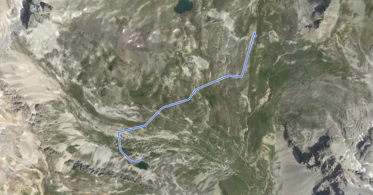 Маршрут Lac du Peyron - Col de la Vallée Étroite на спутниковом снимке