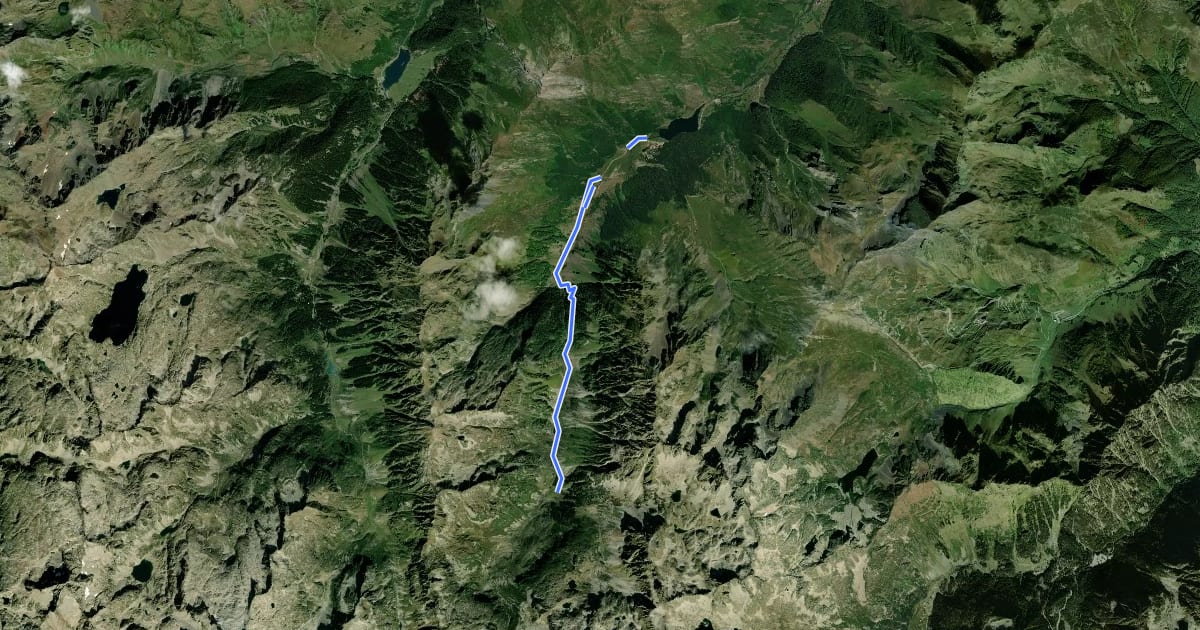 Маршрут Lac du Plaa de Prat на спутниковом снимке