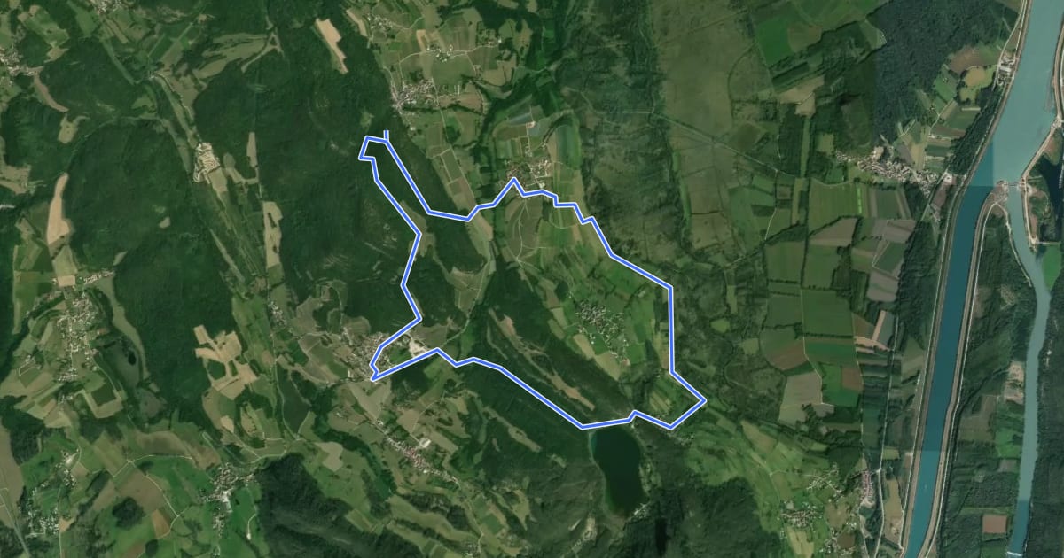 Маршрут Lac et vignobles на спутниковом снимке