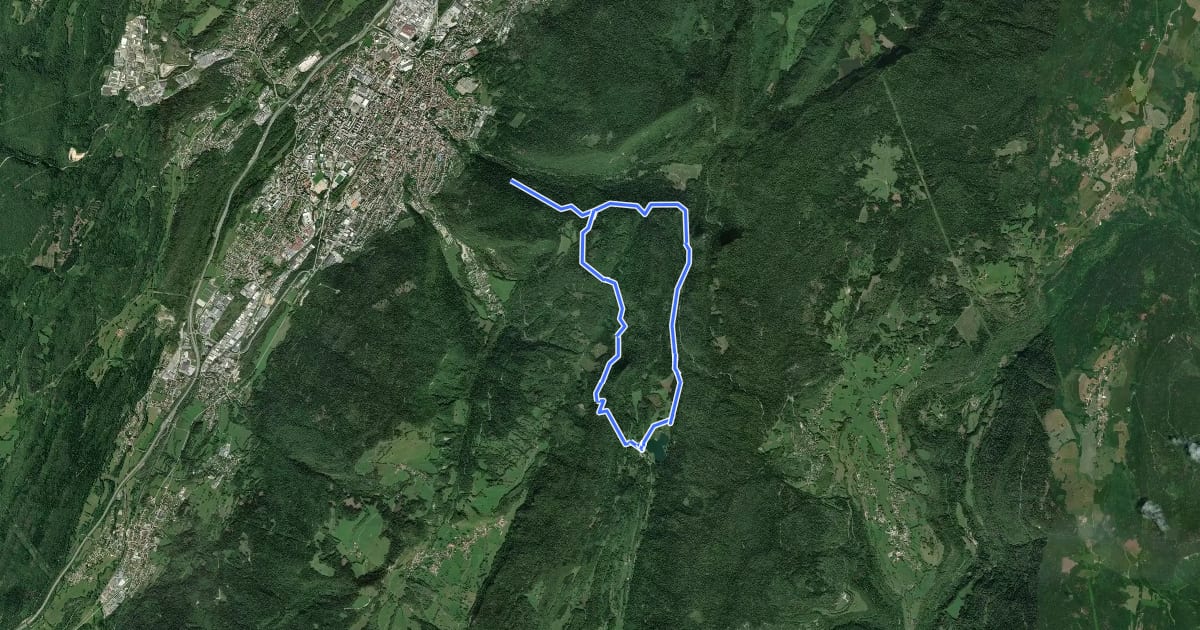 Маршрут Lac Genin 9 на спутниковом снимке