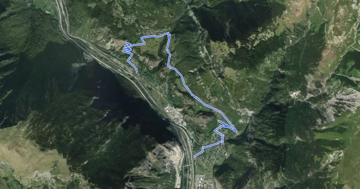 Маршрут Lacets de Montvernier на спутниковом снимке