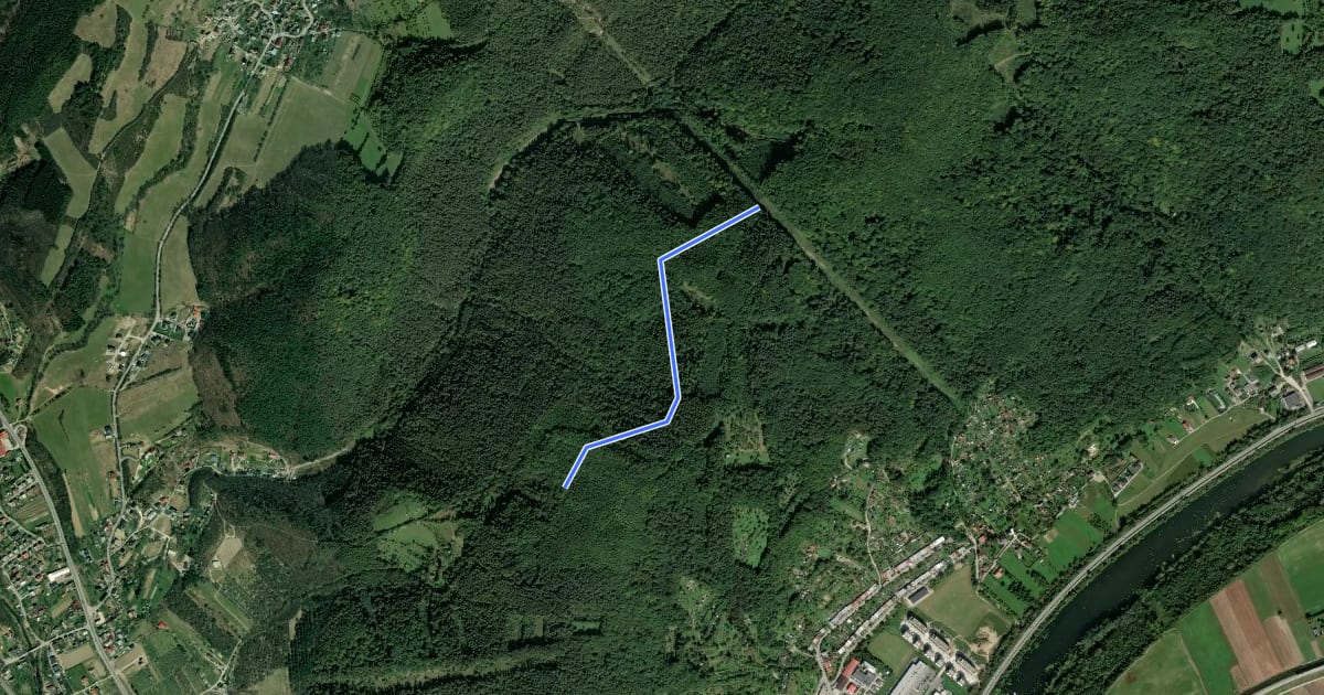 Маршрут Lachovec trail 2 на спутниковом снимке