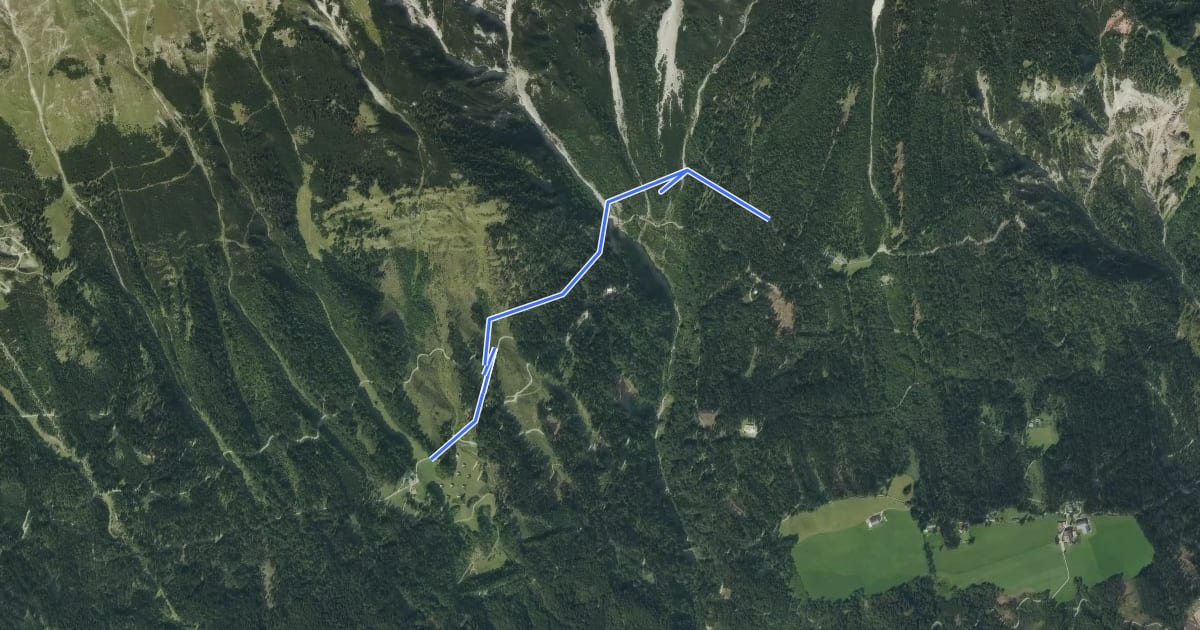 Маршрут Lackensteig на спутниковом снимке