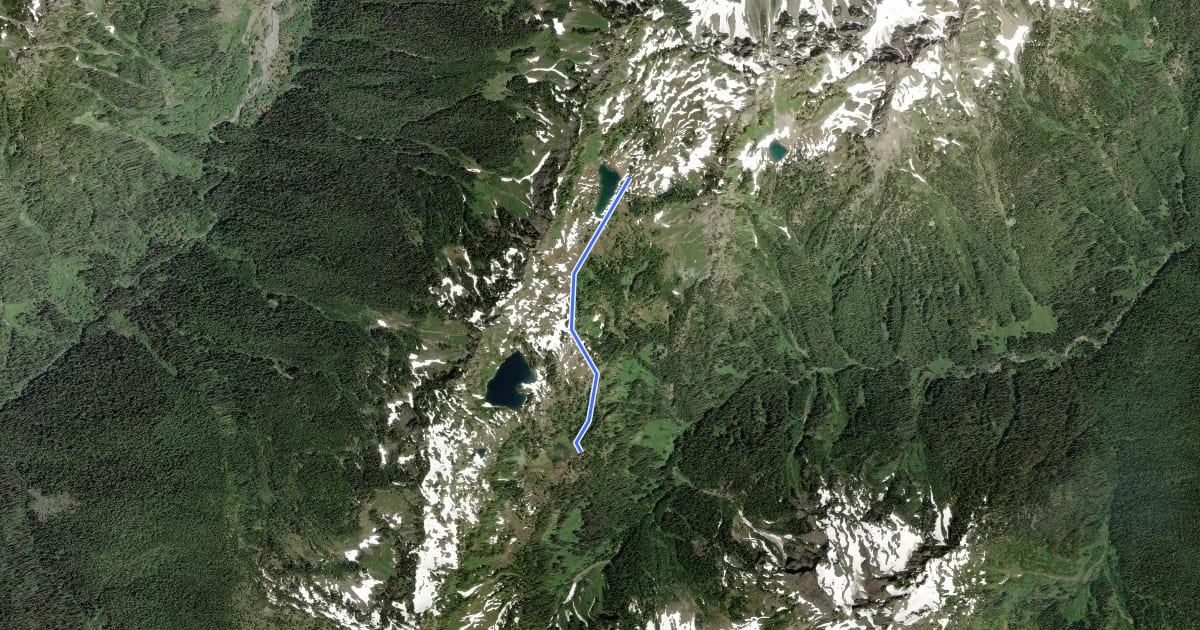 Маршрут LaCrosse Basin Way Trail на спутниковом снимке
