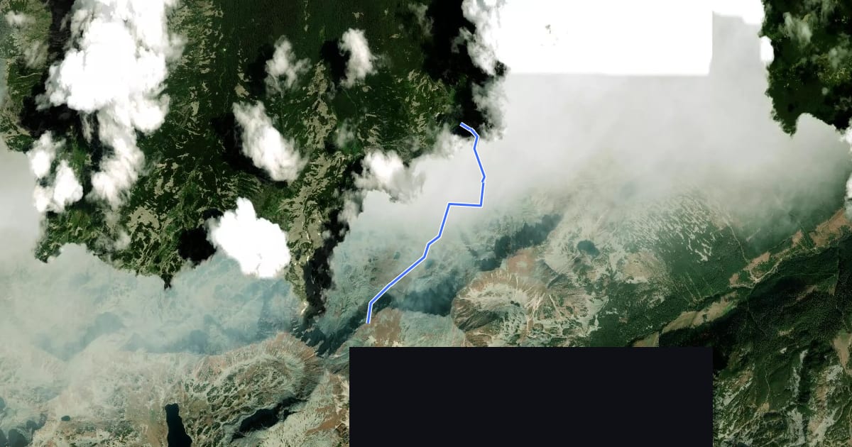 Маршрут Lacul Galeș - Tăurile din Valea Rea - Șaua Pelegii на спутниковом снимке