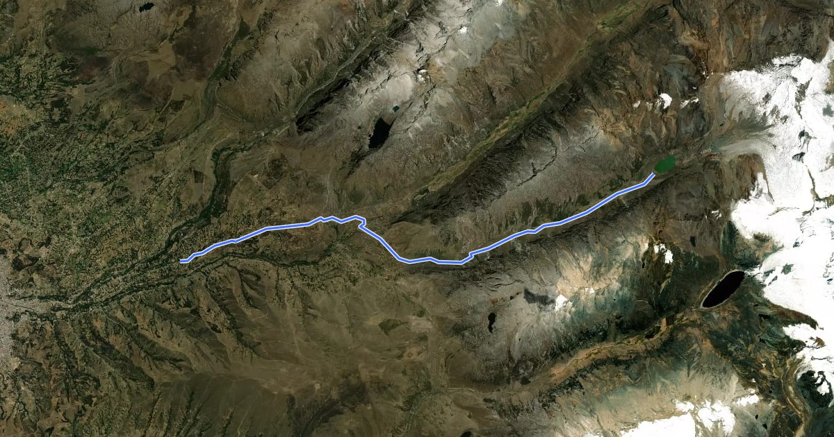 Маршрут Lag. Shallap Trek на спутниковом снимке