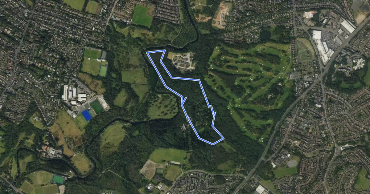 Маршрут Lagan Trail на спутниковом снимке