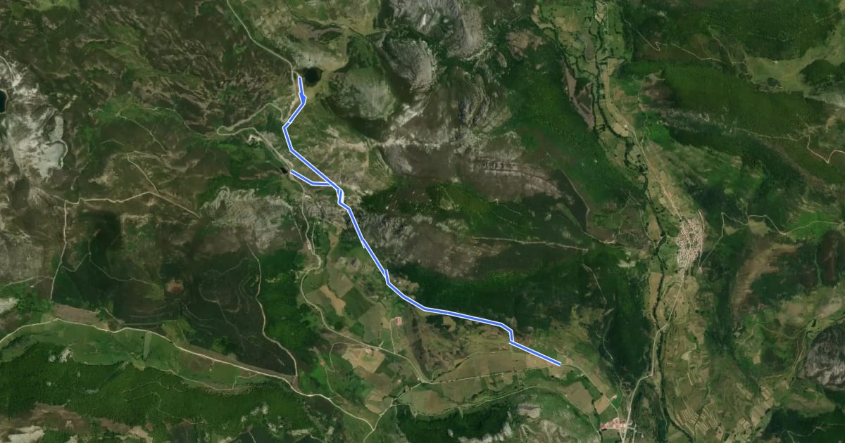 Маршрут Lago de Isoba на спутниковом снимке