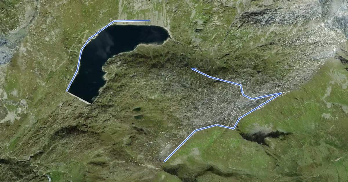 Маршрут Lago della Sella - fixme на спутниковом снимке
