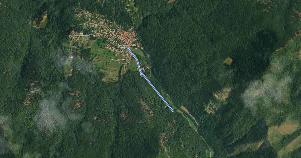 Маршрут Lago di Brinzio на спутниковом снимке