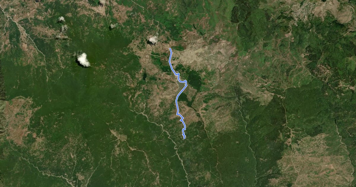 Маршрут Lago Trearie на спутниковом снимке
