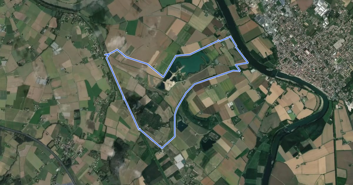 Маршрут Lagruère, dans la boucle de l'Ourbise - 10.6 km на спутниковом снимке