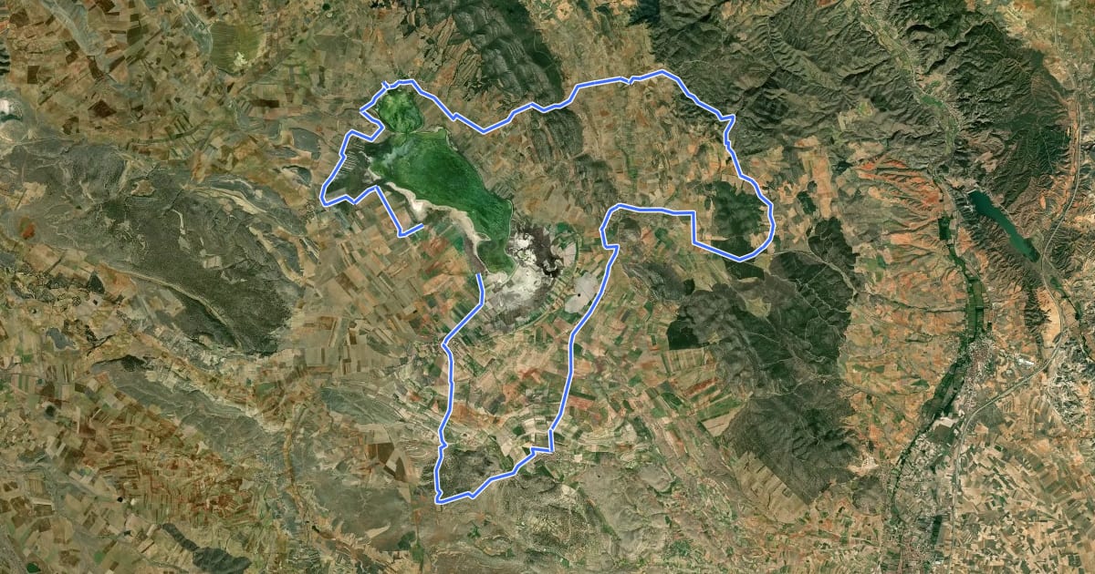 Маршрут Laguna de Gallocanta на спутниковом снимке