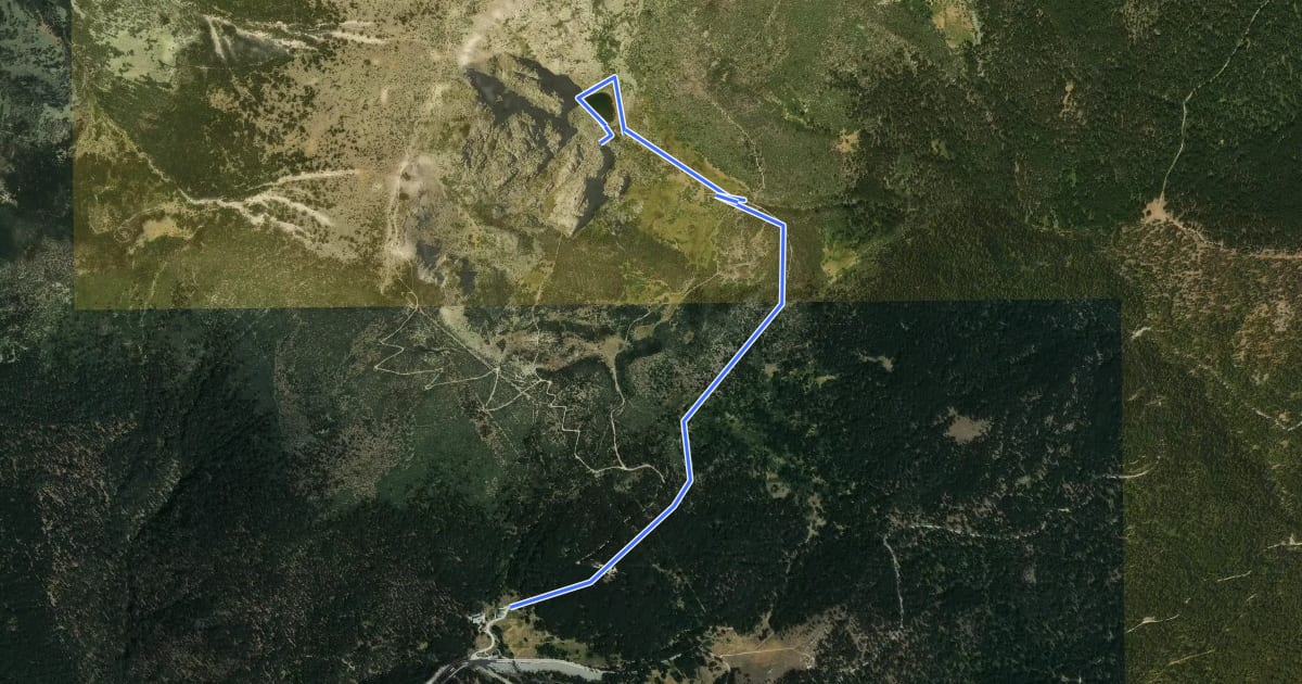 Маршрут Laguna de Peñalara на спутниковом снимке