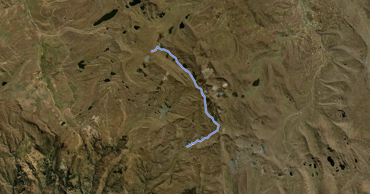 Маршрут lagunas на спутниковом снимке