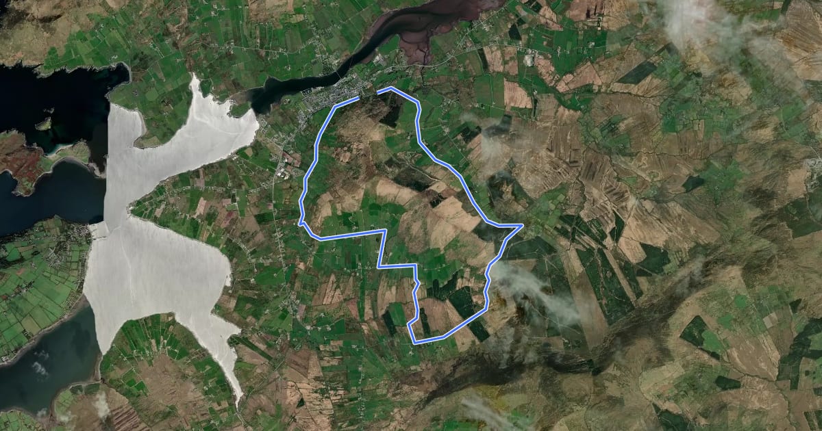 Маршрут Laharn Bog Loop на спутниковом снимке