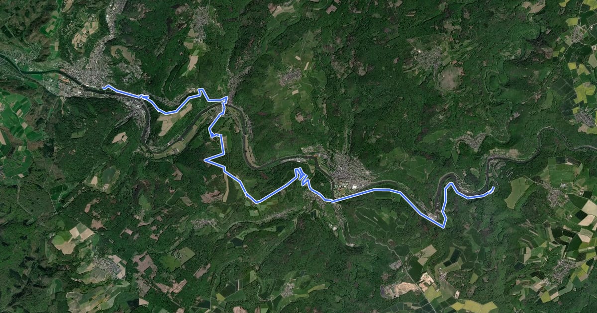 Маршрут Lahn-Camino - 5. Etappe - Jakobsweg на спутниковом снимке