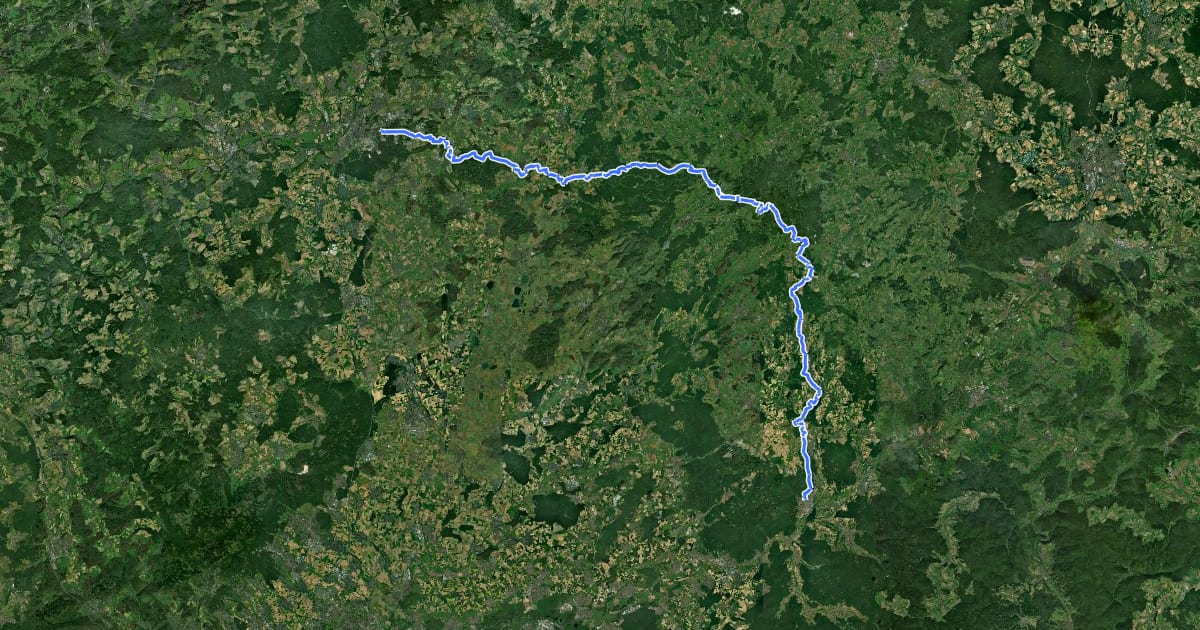 Маршрут Lahn - Kinzig - Weg на спутниковом снимке