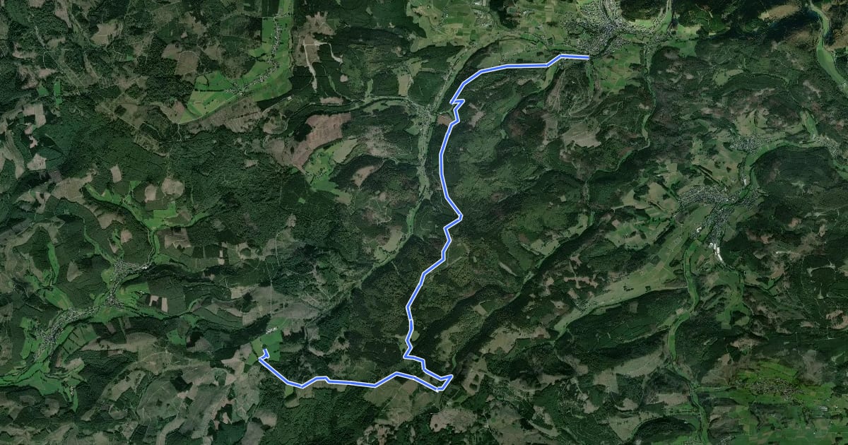 Маршрут Lahnwanderweg - 01 на спутниковом снимке
