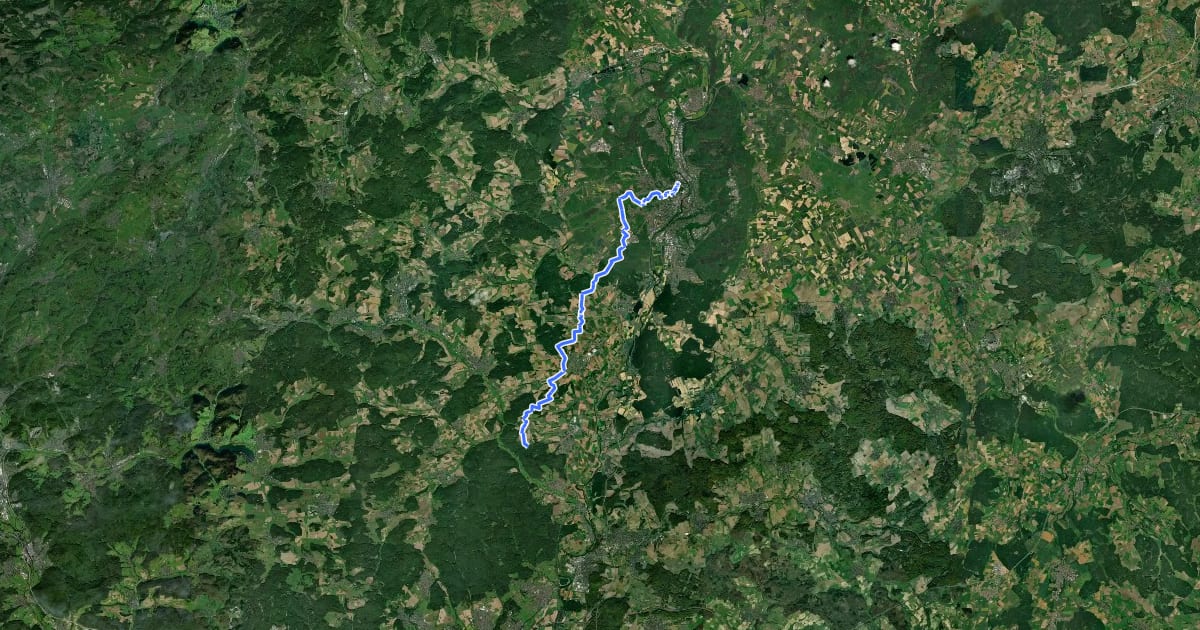 Маршрут Lahnwanderweg - 07. Etappe Marburg-Fronhausen на спутниковом снимке