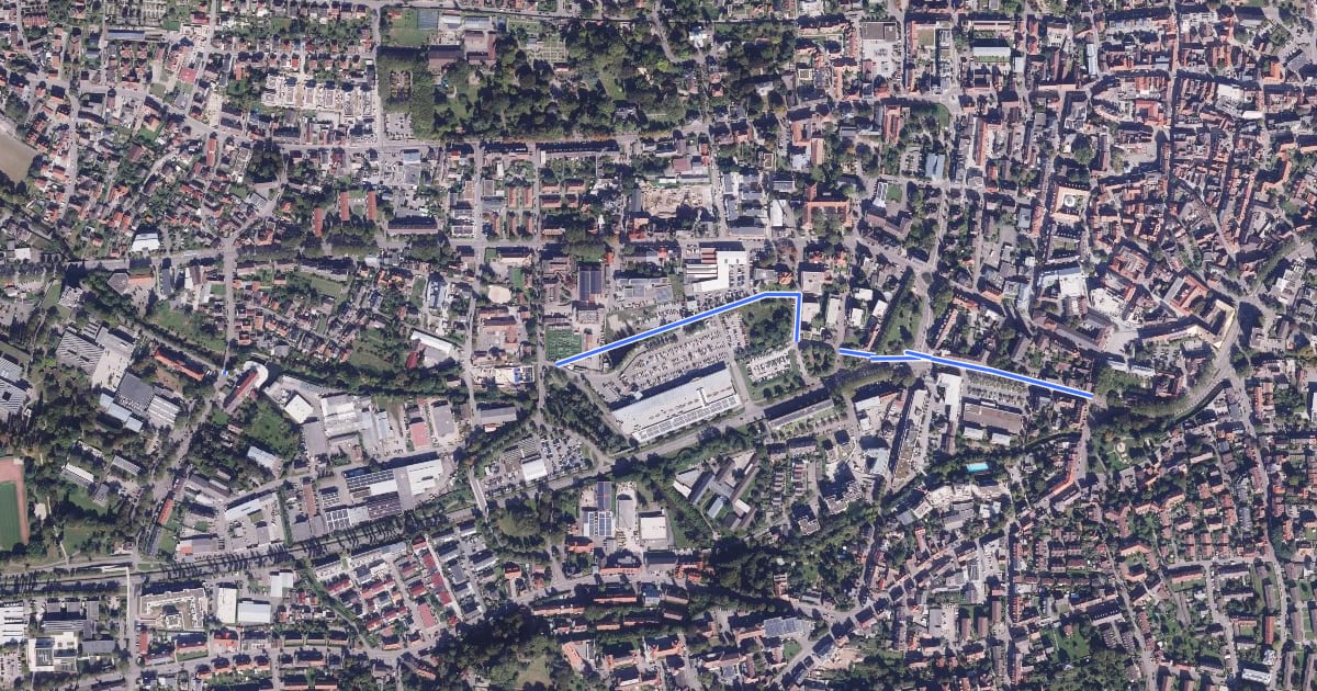 Маршрут Lahr Rathaus - Lahr Realschule на спутниковом снимке