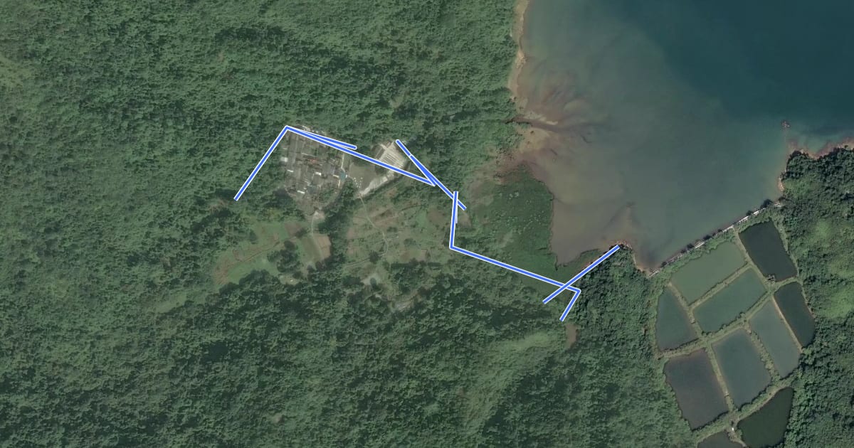 Маршрут 荔枝窩自然步道 Lai Chi Wo Nature Trail на спутниковом снимке