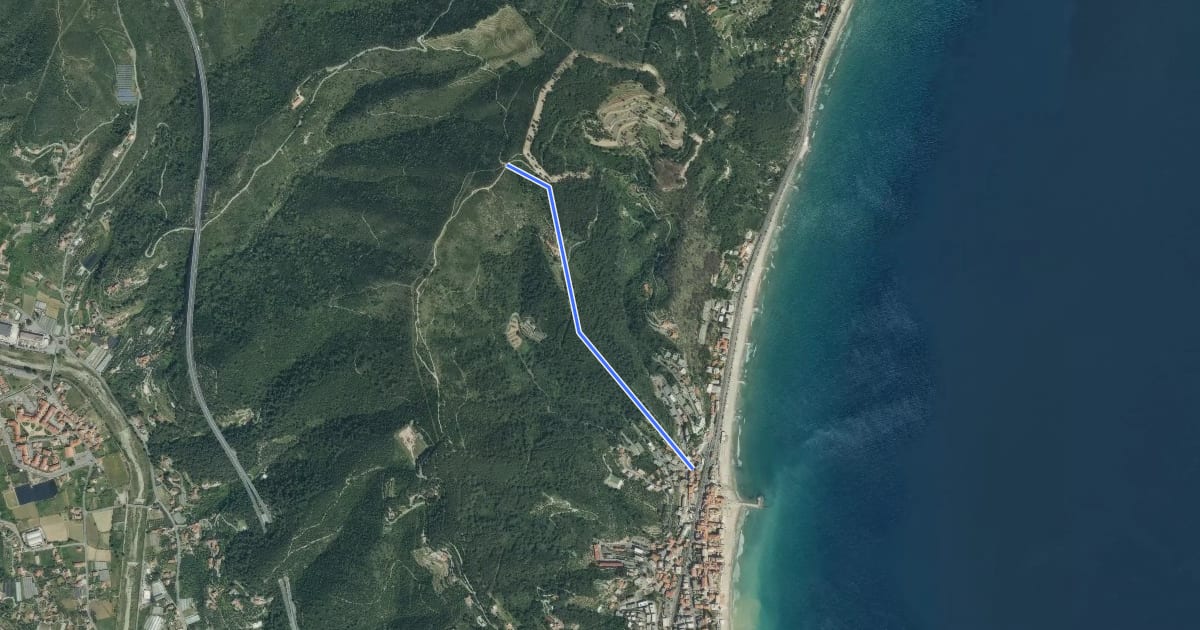 Маршрут Laigueglia - Poggio Baiale на спутниковом снимке