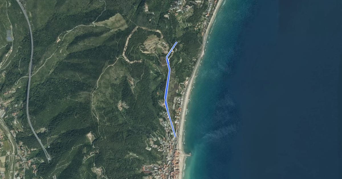 Маршрут Laigueglia - Strada per San Bernardo на спутниковом снимке