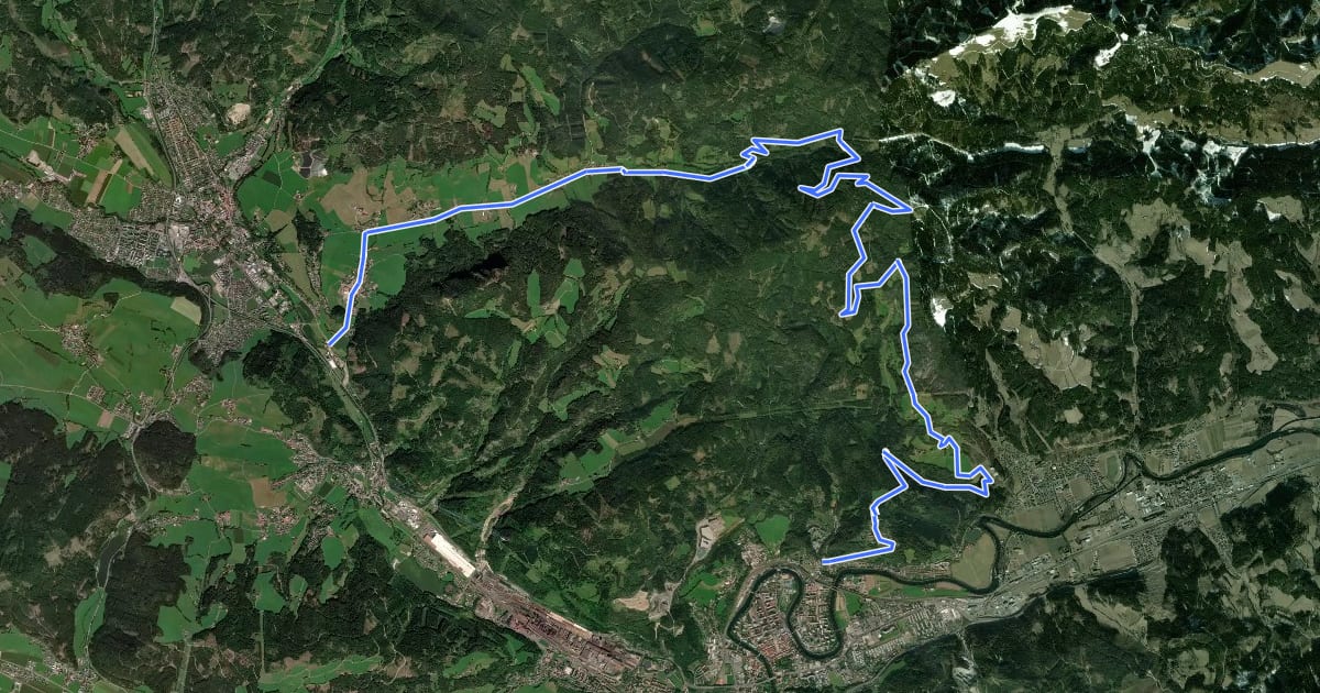 Маршрут Laintal-Veitsbergweg на спутниковом снимке