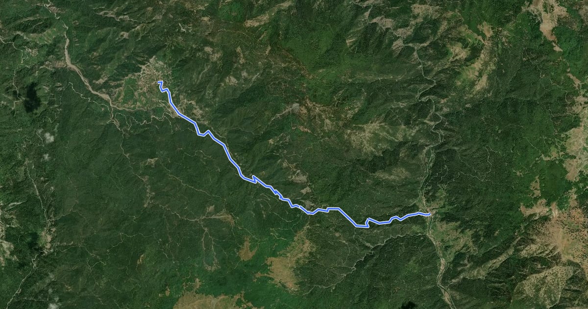 Маршрут Laista Vouvousa Trail на спутниковом снимке