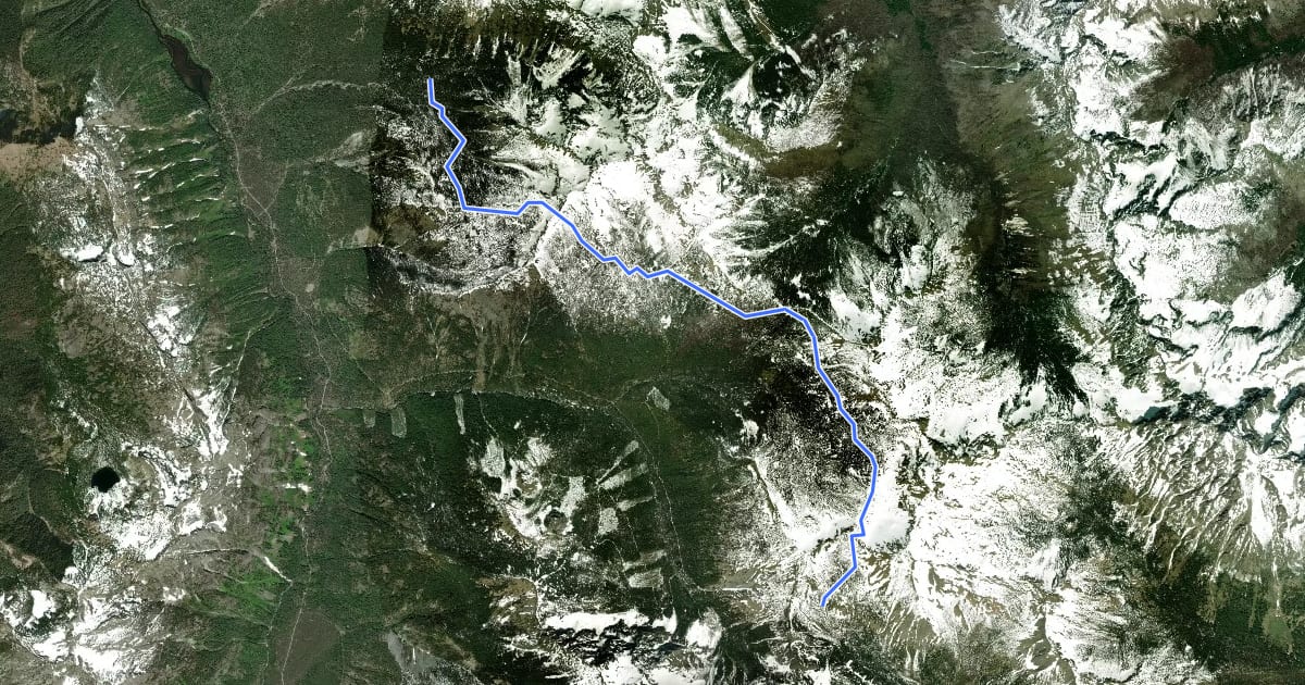 Маршрут Lake Ann Trail на спутниковом снимке