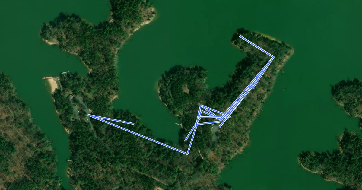 Маршрут Lake Channel Overlook Trail на спутниковом снимке