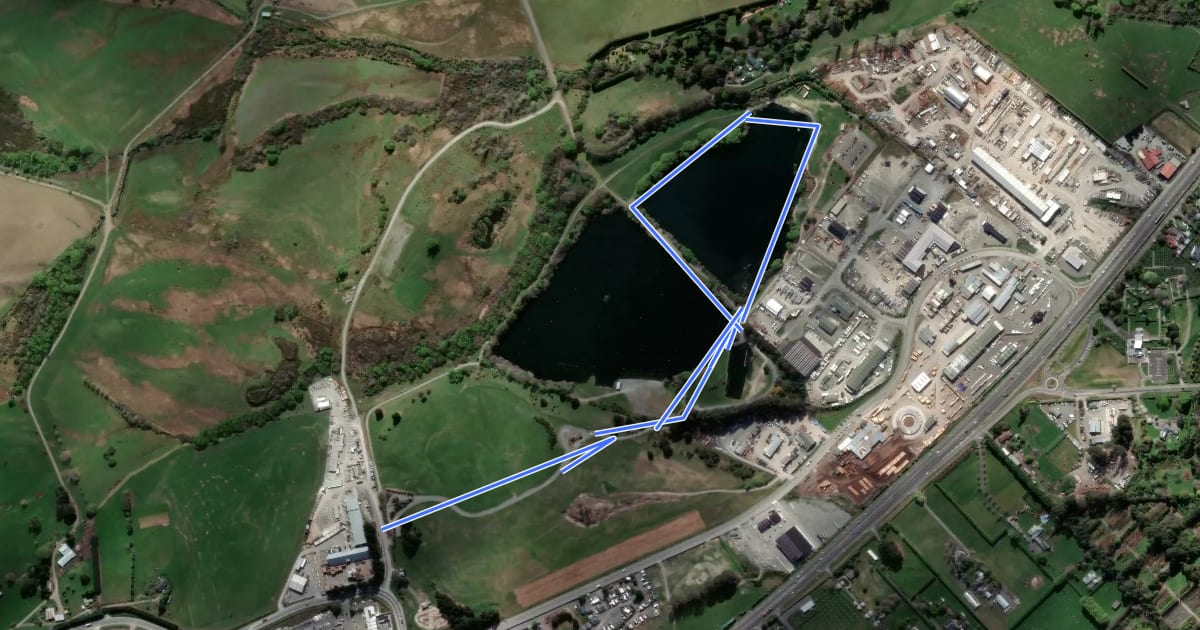 Маршрут Lake Circuit Walk на спутниковом снимке