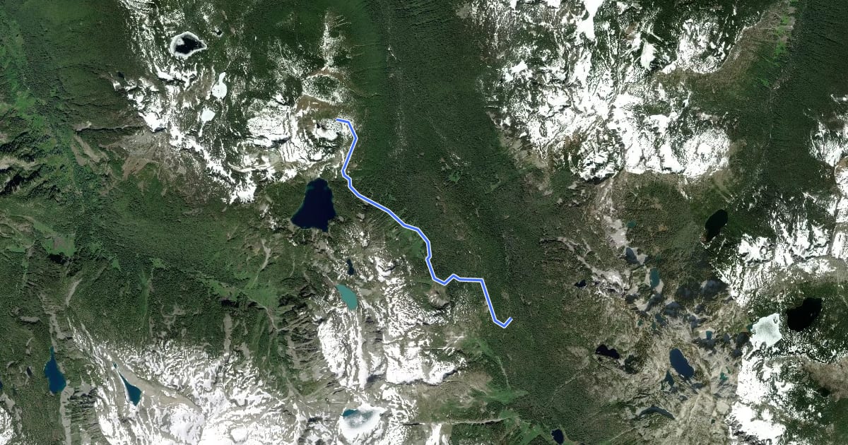 Маршрут Lake Clarice Trail на спутниковом снимке