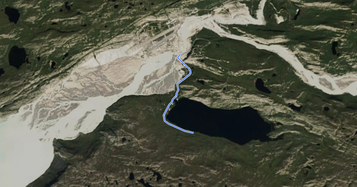 Маршрут Lake Ferguson Trail на спутниковом снимке