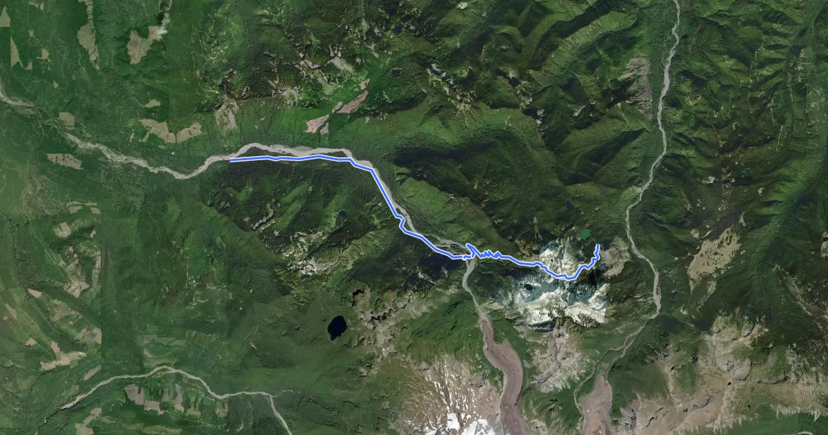 Маршрут Lake James Trail на спутниковом снимке