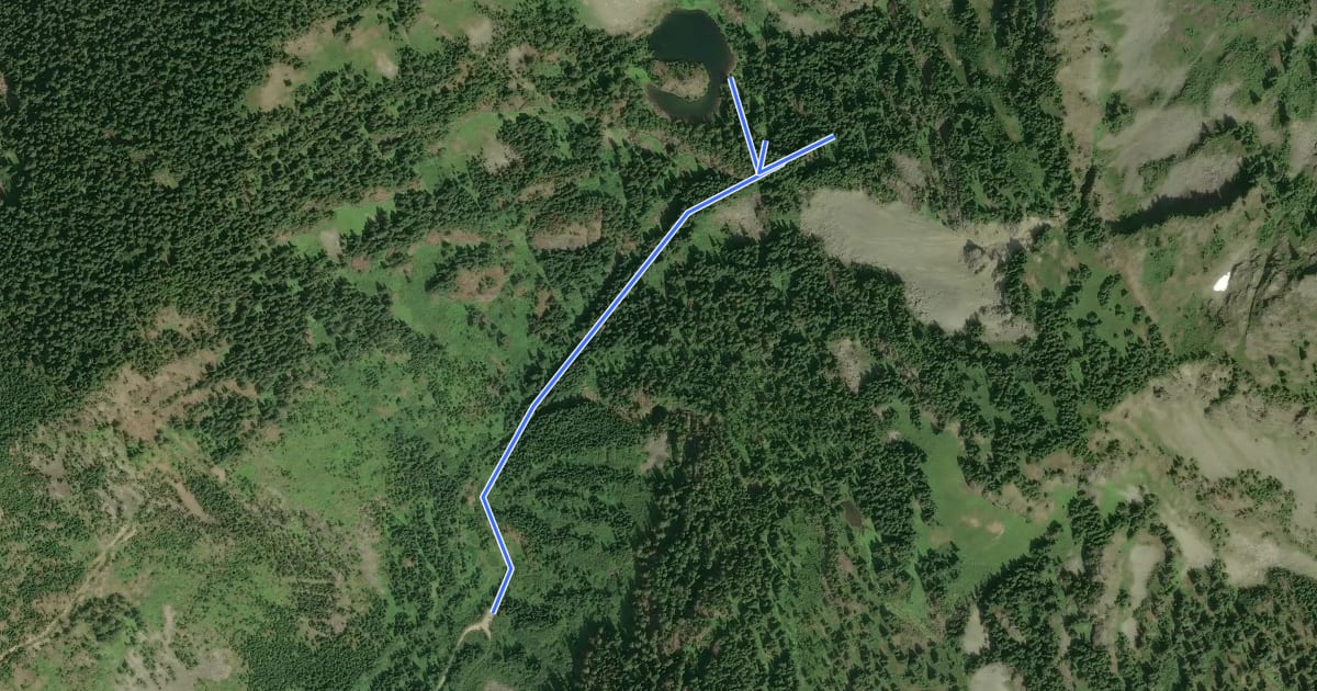 Маршрут Lake Laura Backdoor Trail на спутниковом снимке