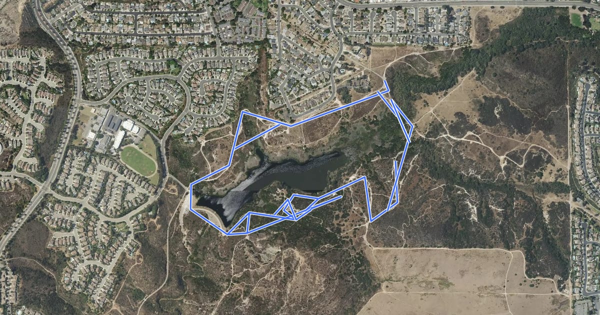 Маршрут Lake Loop Trail на спутниковом снимке