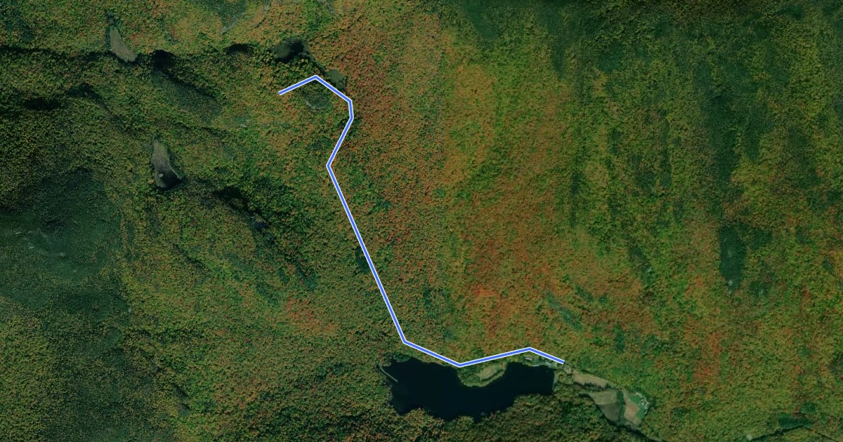 Маршрут Lake Mansfield Trail на спутниковом снимке