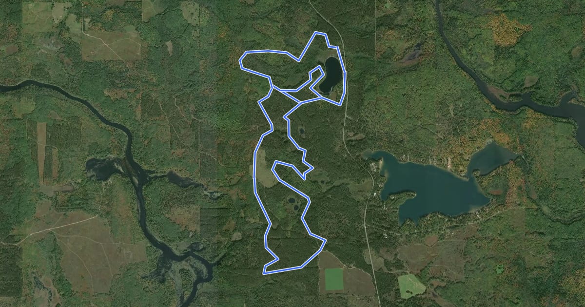 Маршрут Lake Mary Plains Pathway на спутниковом снимке