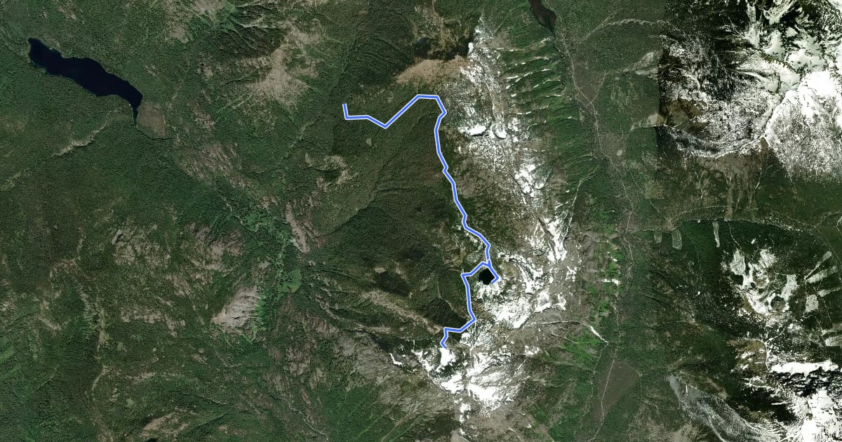 Маршрут Lake Michael Trail на спутниковом снимке