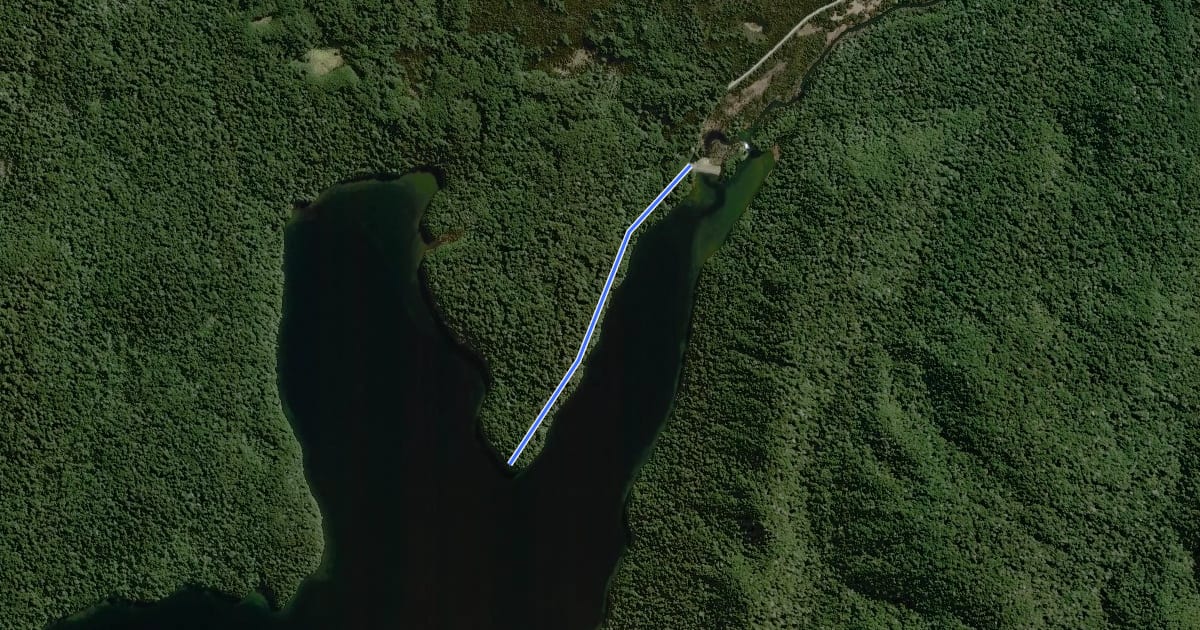 Маршрут Lake Monowai Peninsula Lookout на спутниковом снимке