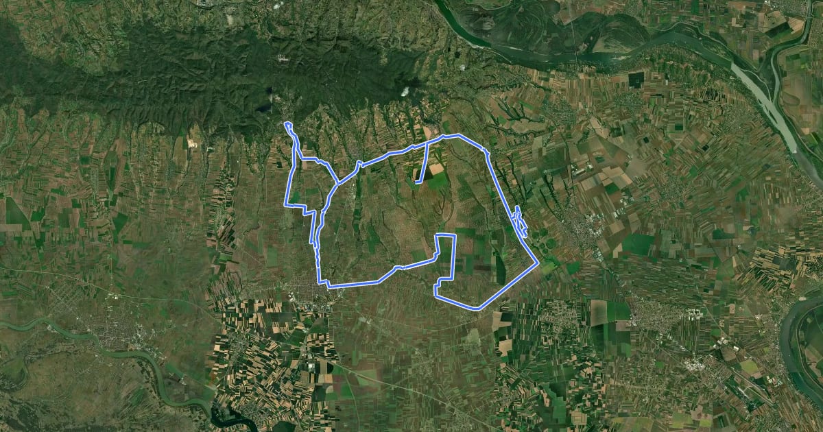 Маршрут Lake Route на спутниковом снимке
