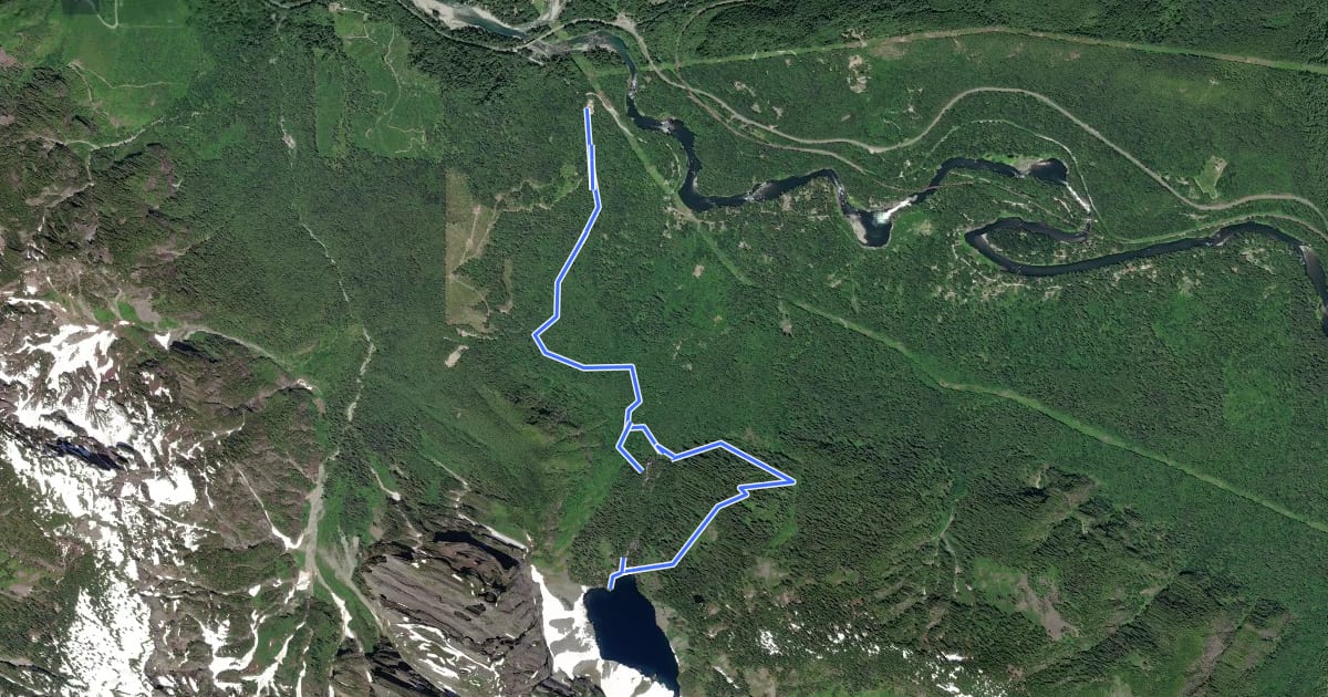 Маршрут Lake Serene Trail на спутниковом снимке