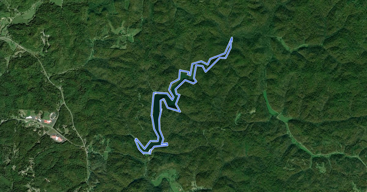 Маршрут Lake Shore Trail на спутниковом снимке