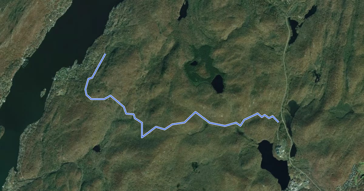 Маршрут Lake to Lake Trail на спутниковом снимке
