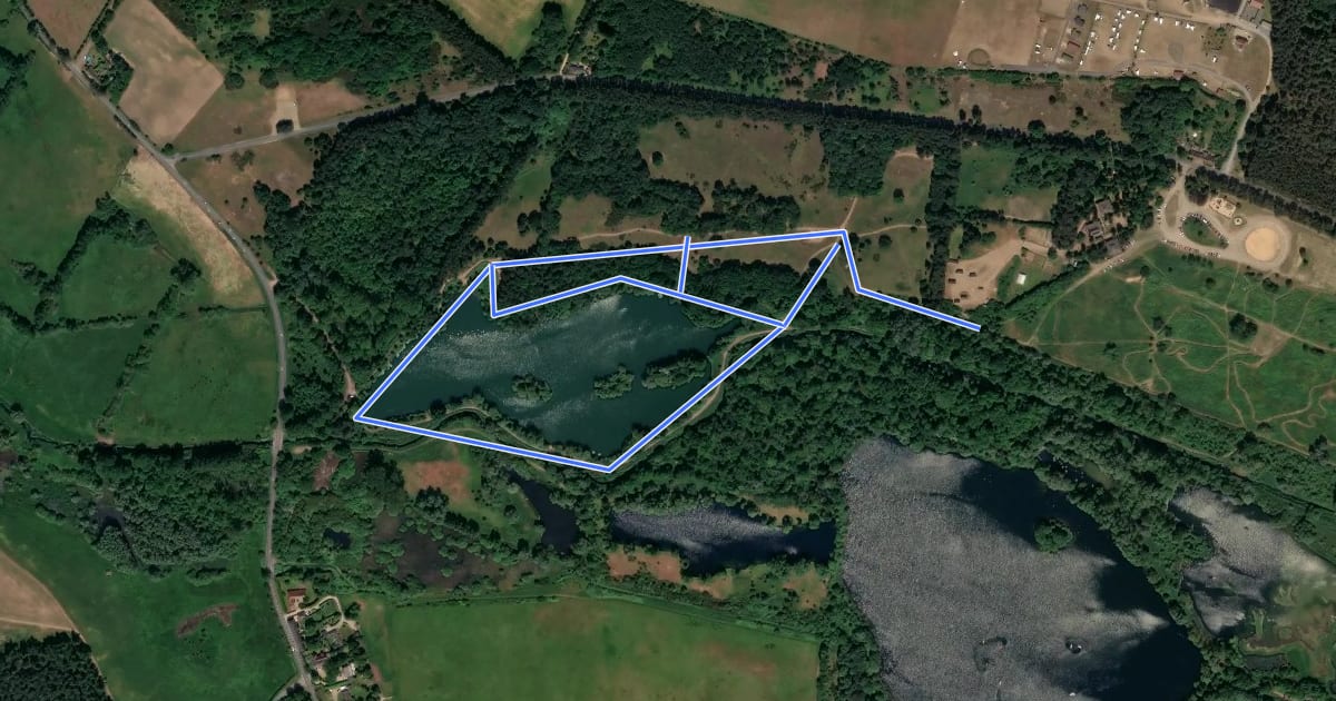 Маршрут Lake Trail на спутниковом снимке
