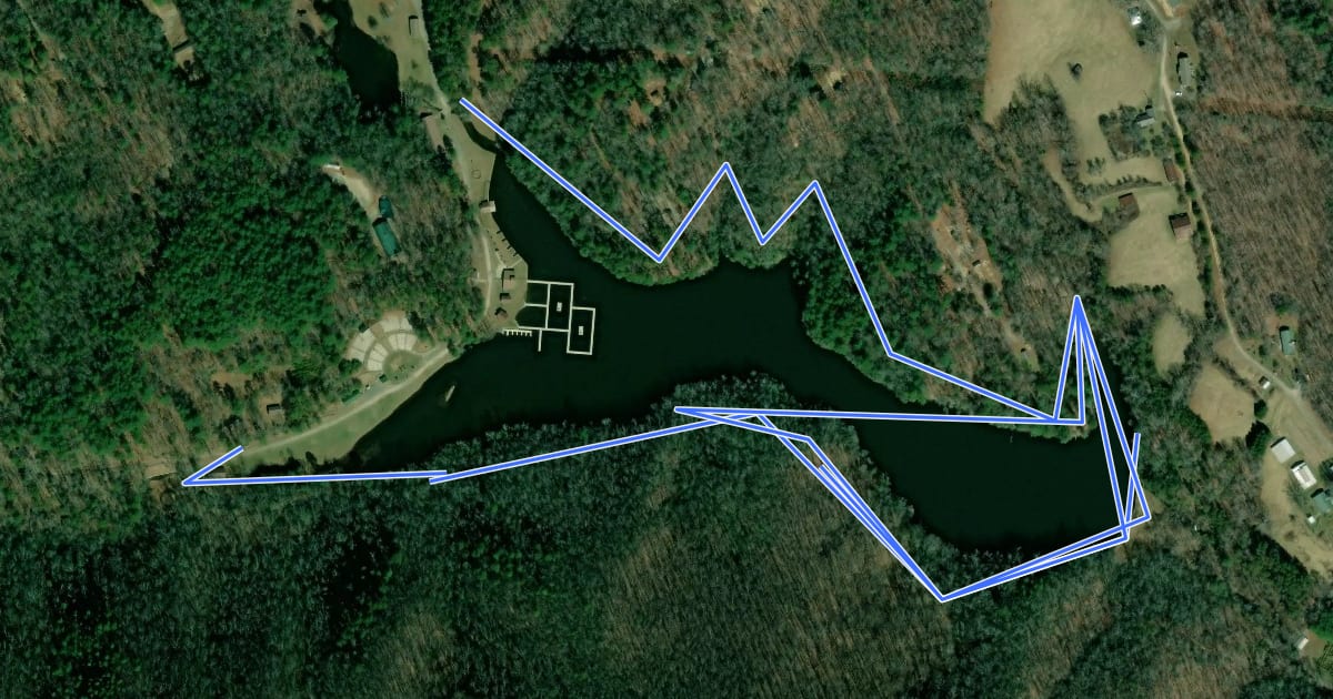 Маршрут Lake Trail на спутниковом снимке